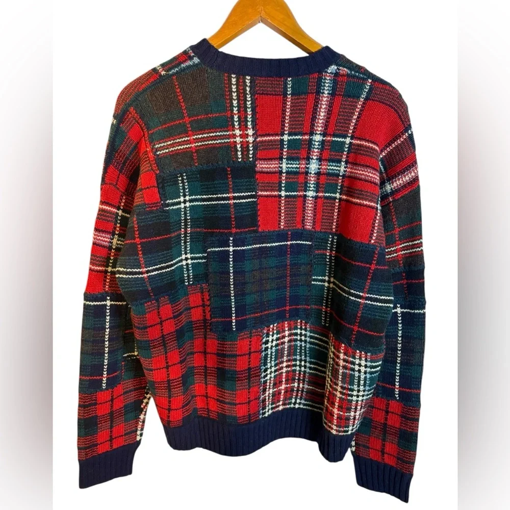 POLO RALPH LAUREN NWT
Wool-Blend Patchwork Plaid Sweater in Sz M - Picture 8 of 12
